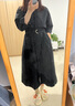歌莉婭風(fēng)衣氣質(zhì)中長(cháng)款高級感風(fēng)衣式圓領(lǐng)連衣裙1E2L4K470 00B黑色 S 曬單實(shí)拍圖
