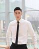 羅蒙長袖襯衫男士純色職業(yè)正裝工裝莫代爾商務(wù)休閑上衣外套KB401白41 曬單實拍圖