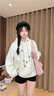 LDBE設(shè)計(jì)感刺繡松鼠連帽衛(wèi)衣女2025新款加絨加厚寬松慵懶風(fēng)春季外套潮 杏色【春秋薄款】 M 【80-105斤】 曬單實(shí)拍圖