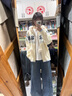 F426官方店國潮牌連帽毛領(lǐng)費爾島軟糯開(kāi)衫毛衣 米白色 M 曬單實(shí)拍圖