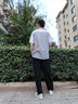 真維斯（Jeanswest）彎刀褲男秋季2025新款重磅棉闊腿褲青少年男生字母潮牌運動(dòng)褲子 曬單實(shí)拍圖