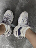 斐樂(lè)（FILA）官方女鞋老爹鞋運(yùn)動(dòng)鞋新款貓爪鞋5代復(fù)古休閑鞋 奶白/浪漫紫-GO 37.5 曬單實(shí)拍圖