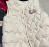 嘟嘟家寶寶多巴胺馬甲秋冬兒童夾棉坎肩卡通男女童背心秋款童裝 米白110 曬單實(shí)拍圖