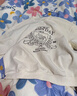 森馬（Semir）衛(wèi)衣女設(shè)計(jì)感繡花慵懶2025春季圓領(lǐng)落肩新年套頭衫潮109125116002 曬單實(shí)拍圖