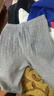 浪莎（LangSha）羊毛絨褲女秋冬裝兒童薄 款男童褲內穿女童打底褲毛線(xiàn)褲寶寶子 男童中 厚-中灰純全100保暖 M 160c純全100保暖 曬單實(shí)拍圖