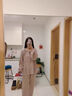 示朵哺乳睡裙帶胸墊吊帶月子裙夏季產(chǎn)后睡衣寬松喂奶孕婦連衣裙外穿裙 【春秋套裝】粉色 XL【推薦體重：115-140斤】 曬單實(shí)拍圖