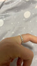 中國黃金（CHINA GOLD）素圈足銀999銀戒指情侶對戒女七夕情人節生日禮物送女朋友老婆 【足銀】初心對戒+中金玫瑰禮盒 曬單實(shí)拍圖