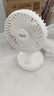 澳柯瑪（AUCMA）小風(fēng)扇桌面usb風(fēng)扇小型充電辦公室小電風(fēng)扇宿舍靜音床頭便攜式電扇迷你手持大風(fēng)力臺扇 新月白【4000毫安蓄電款】3檔可調(diào)|超強續(xù)航 曬單實拍圖