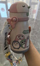 babycare小企鵝兒童保溫杯嬰幼兒寶寶保溫奶瓶水壺學(xué)飲直飲吸管杯兒童水杯 贈直通吸嘴- 背帶款萊莎粉-450ml 曬單實(shí)拍圖
