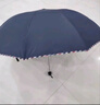 天堂 加大雨傘三折 晴雨兩用商務(wù)傘經(jīng)典格紋10骨大雨傘男女 藏青 曬單實(shí)拍圖