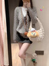 唐菓蜜連衣裙女秋冬2025新款女裝韓版減齡甜美溫柔風(fēng)小個子顯瘦套裝裙子 灰色開衫+短裙 M 曬單實(shí)拍圖