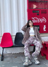LAZY DAY TREND美式高街防潑水耐磨迷彩工裝褲女戶(hù)外秋季吸濕速干休閑褲 迷彩粉 M 曬單實(shí)拍圖