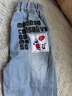 迪士尼（Disney）春秋新款男童寶寶小童長(cháng)褲女孩洋氣寬松潮流帥氣直筒褲兒童牛仔褲 印花牛仔褲 110 曬單實(shí)拍圖