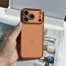 艾德加適用iphone17promax手機殼超薄透明帶AI相機按鍵硅膠保護殼閃粉鏡頭膜全包圍防摔高級感男女款外殼 星橙色-閃粉自帶鏡頭膜-鋼化膜 蘋(píng)果17promax 曬單實(shí)拍圖