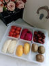 沃德百惠（WORTHBUY）冰箱收納盒肉類(lèi)冷凍分裝盒食品級保鮮盒食物專(zhuān)用儲藏盒一周備菜盒 米白蓋透明底-2800ml-六分格 曬單實(shí)拍圖