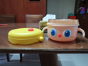 皇寵大眼萌寶寶輔食碗 兒童注水保溫碗吸盤(pán)碗 PPSU餐具克洛黃 曬單實(shí)拍圖