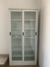 華豫鋼鼎鋼制推拉門(mén)文件柜玻璃移門(mén)書(shū)柜透明辦公室密碼鎖鐵皮檔案柜資料柜 2米高*1.3米寬純白色移玻柜6 0.8mm 曬單實(shí)拍圖