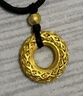 六桂福珠寶 黃金吊墜 鏤月流光 5D硬足金吊墜項鏈掛墜 FD0300060 0.9g 曬單實(shí)拍圖