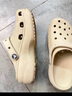 CROCS卡駱馳厚底云朵洞洞鞋|206750 骨白色-2Y2 37/38(240mm) 曬單實(shí)拍圖