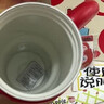BABLOV花伴森保溫杯女士大容量冰霸杯高顏值陶瓷覆膜內膽吸管水杯禮物 曬單實(shí)拍圖