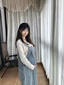 ARTFULMOM孕婦背帶褲兩件套春秋不勒肚子外穿2025新款牛仔闊腿褲子孕婦秋裝 藍色背帶褲 XXL 曬單實(shí)拍圖