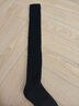 Henny Rue大腿襪女含羊毛秋冬季麻花紋奶白顯瘦過(guò)膝保暖襪加厚長(cháng)筒襪子女 深邃黑 均碼 曬單實(shí)拍圖