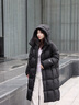 高梵黑金鵝絨服女王5.0六格長(zhǎng)款2025新款女士泡芙羽絨服高端加厚外套 黑色 XS 曬單實(shí)拍圖