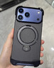 碩言適用蘋果iPhone17promax手機殼電鍍四角防摔輕薄無邊框素皮帶支架感17pro保護套個性創(chuàng)意時尚 大孔【玄黑色】支架款 iPhone 17 Pro Max 曬單實拍圖