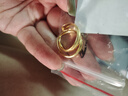 老廟黃金耳環(huán)批花C形耳釘耳圈送女友送給媽媽生日禮物 曬單實(shí)拍圖