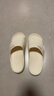 回力拖鞋女浴室防滑一字拖厚底eva沙灘涼鞋SDJ-0396 米白 38-39 曬單實拍圖