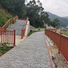 木塑戶(hù)外圍欄桿公園庭院扶手防腐木棧道柵欄景區(qū)圍欄涼亭塑木護(hù)欄 玫瑰紅色 曬單實(shí)拍圖