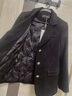 學(xué)子言羽絨服西裝外套小個(gè)子女秋冬季短款修身加厚西裝領(lǐng)外套 黑色西裝外套（毛呢羽絨款）【 L _110-125斤 曬單實(shí)拍圖
