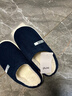 樸西冬季燈芯絨男士室內棉拖鞋保暖加絨厚底情侶居家 藏青色 44-45 曬單實(shí)拍圖
