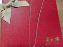 周六福（ZLF）  18k金項鏈女玫瑰金彩金項鏈O字素鏈女生 白-41+5cm（0.8-1g） 素鏈 曬單實(shí)拍圖