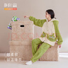 靜韻【超柔軟】三眼仔睡衣女秋冬珊瑚絨加厚保暖軟棉棉家居服套裝男 曬單實(shí)拍圖