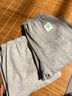 茵曼（INMAN）童裝男童衛褲撞色卡通刺繡章仔25秋季中大童男孩休閑束腳褲 花灰色 150 曬單實(shí)拍圖