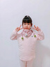 語嬉兒童圍巾春秋新款嬰幼兒可愛護頸脖套女童秋季防風保暖圍脖三角巾 1#粉色 3-12歲 曬單實拍圖