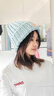 駱駝針織帽2025年新款秋冬季女防風時尚韓版冷帽保暖麻花毛線帽子 晴空藍，535CP15006 曬單實拍圖