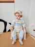 優(yōu)奇嬰兒衣服寶寶純棉護(hù)肚內(nèi)衣套裝春秋新生兒睡衣秋衣秋褲分體兩件套 春秋【純棉】印花藍(lán) 80 曬單實(shí)拍圖
