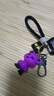高檔精致防丟汽車(chē)鑰匙鏈書(shū)包掛飾公仔創(chuàng  )意男女情侶星空小熊鑰匙扣 紫變色熊+黑暴富 曬單實(shí)拍圖