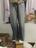 IEFF/愛(ài)依服2025秋季新款韓版時(shí)尚簡(jiǎn)約通勤氣質(zhì)顯瘦百搭牛仔闊腿褲 曬單實(shí)拍圖