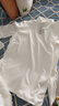 名創(chuàng  )優(yōu)品（MINISO）打底衫男冬季高級感內襯磨毛質(zhì)感半高領(lǐng)加絨長(cháng)袖t恤 白色 L  曬單實(shí)拍圖