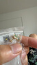 周六福（ZLF）  S925銀飾耳釘女綠野幾何感小眾耳飾送女友生日禮物 耳釘一對 曬單實(shí)拍圖