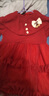 G.DUCKKIDS小黃鴨童裝女童連衣裙春秋季洋氣兒童裙子秋裝寶寶周歲禮服公主裙 紅色 80 尺碼9-12月(建議寶寶75-85cm) 曬單實(shí)拍圖