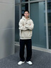 森馬（Semir）休閑褲男發(fā)熱抑菌針織衛(wèi)褲寬松直筒褲25冬長褲子百搭109725127104 曬單實拍圖