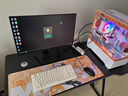 初學(xué)者  電腦桌臺式家用電競桌椅套裝辦公桌簡約書桌游戲桌書房寫字桌子 子夜黑120*60-電競紋路 曬單實(shí)拍圖