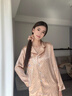 真絲睡衣女甜美純欲桑蠶絲家居服送閨蜜生日禮物睡衣禮盒裝 富婆KT【長(zhǎng)袖+長(zhǎng)褲】 M 曬單實(shí)拍圖