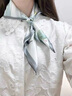 十里西湖文創(chuàng  )杭州絲綢特產(chǎn)真絲絲巾伴手禮荷塘月色國風(fēng)高級感方巾 十里西湖-荷塘月色 曬單實(shí)拍圖