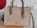 蔻馳（COACH）女包 Maggie 老花帆布托特包斜挎包 送女友 節日送禮 灰褐色CY676-IMXI9（小號) 尺寸咨詢(xún)客服 曬單實(shí)拍圖