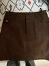 香影美拉德半身短裙女2025秋冬新款顯瘦a字高腰復古氣質(zhì)咖色裙子 咖啡 M 曬單實(shí)拍圖